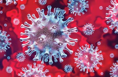 Coronavirus closeup.
