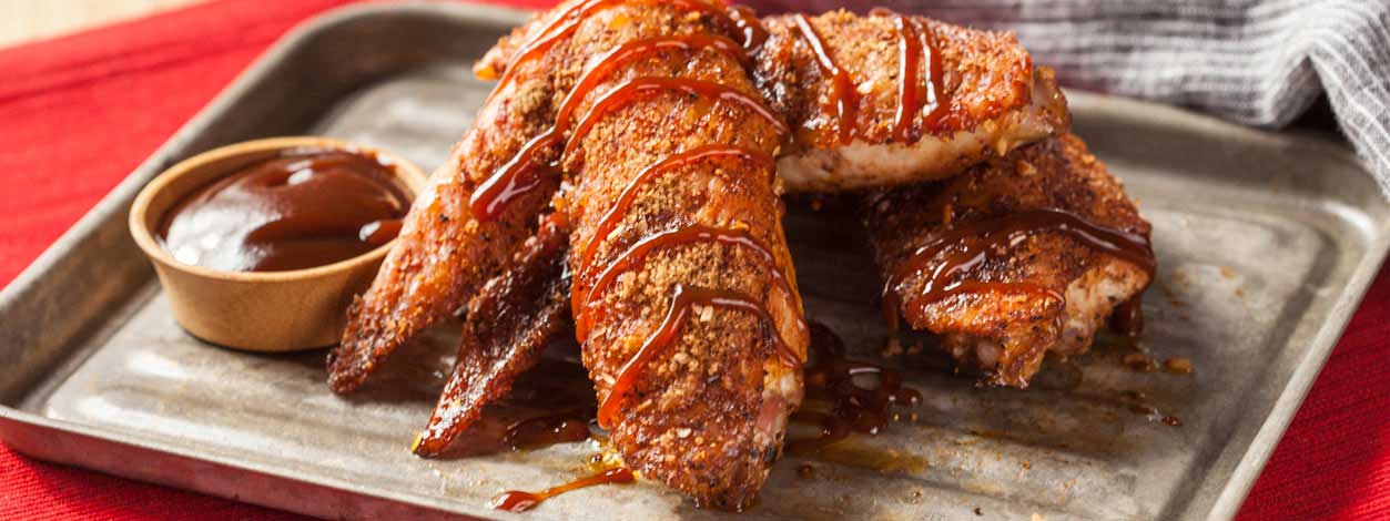 Dry-rubbed barbecue turkey wings